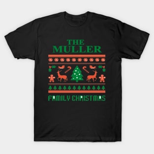 Family Christmas - Groovy Christmas MULLER family, Family Christmas T-shirt, Pjama T-shirt T-Shirt